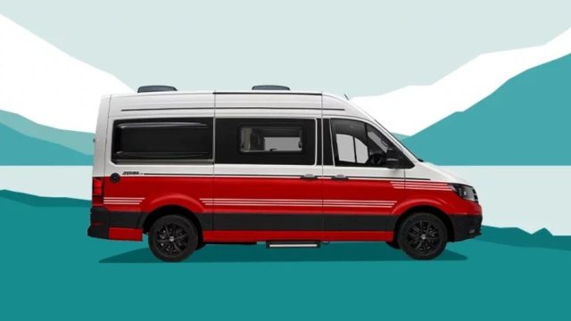 Cherry red / Candy white Eriba Car